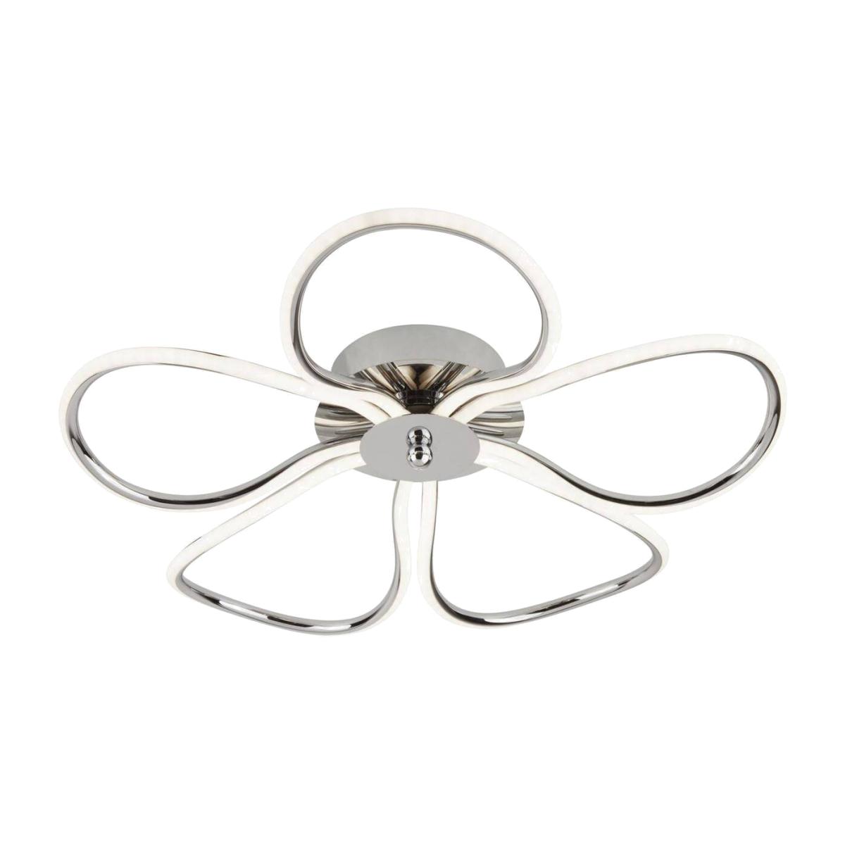 Foliage Integrated LED 5 Light Semi Flush Chrome, White, Silver - Chrome