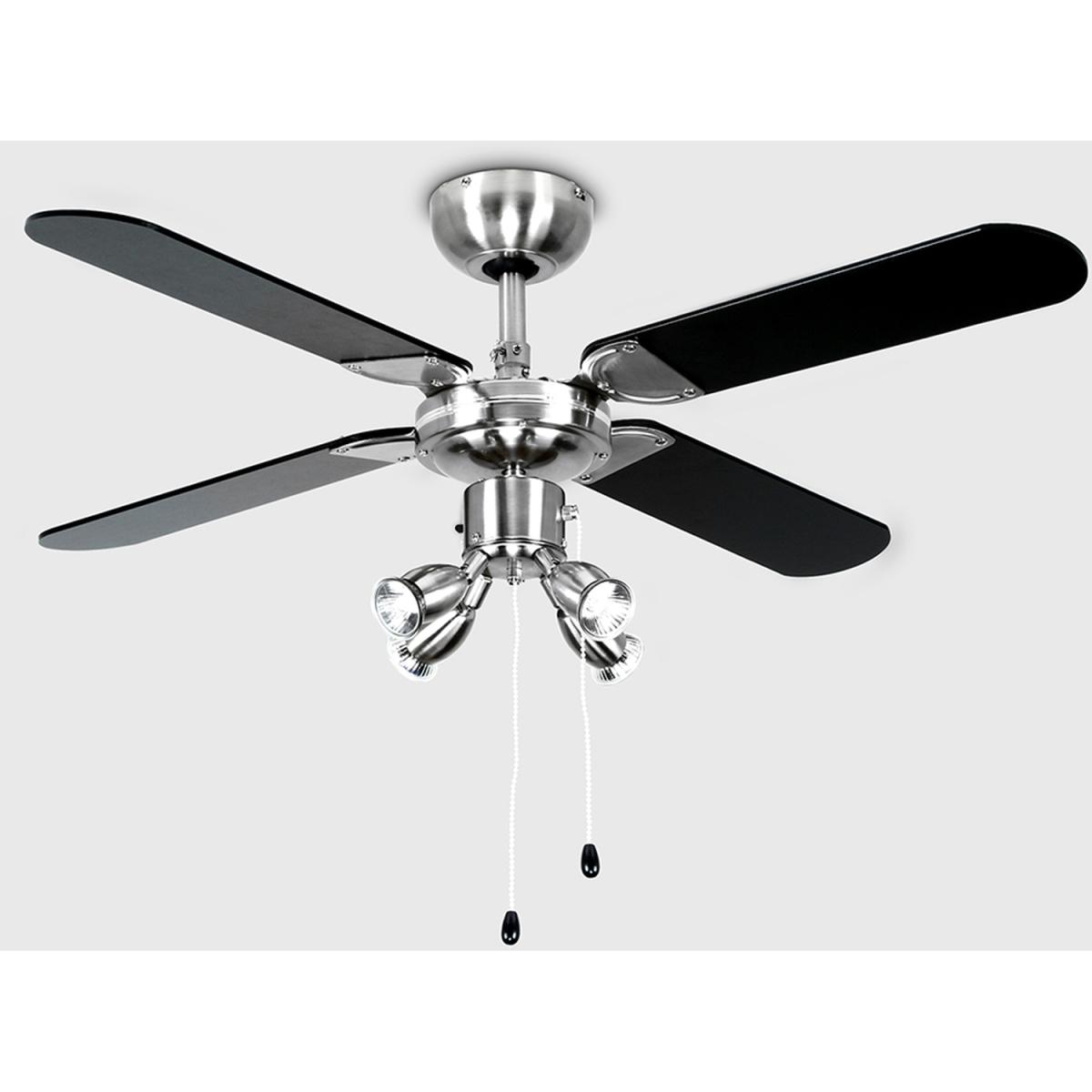 4 Way Silver Ceiling Fan Light - Silver – image 3