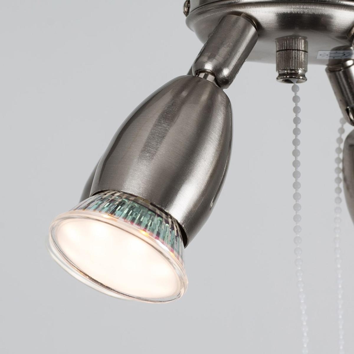 4 Way Silver Ceiling Fan Light - Silver – image 6