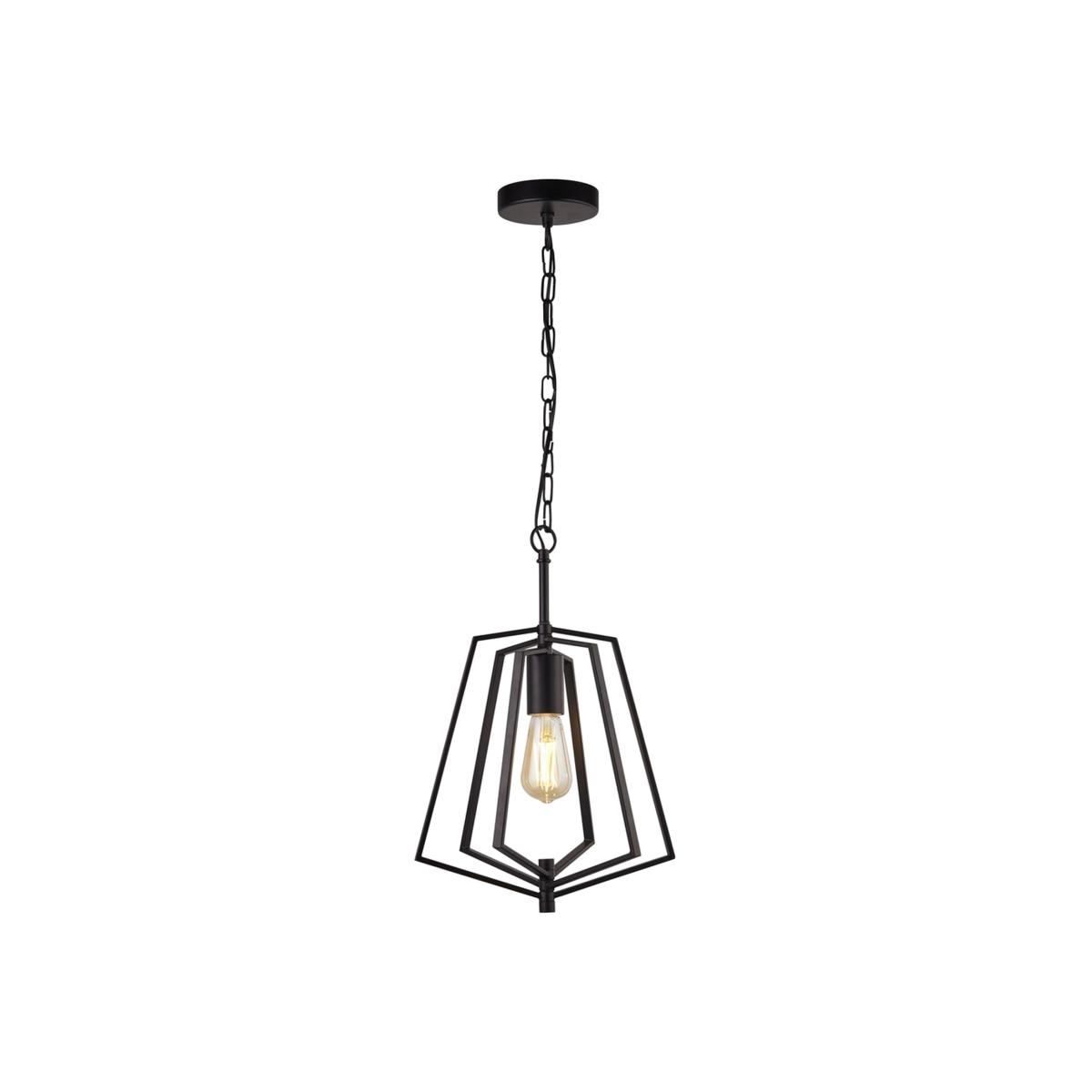 Slinky 1 Light Metal Adjustable Matt Black Cage Ceiling Pendant - Matt Black – image 1