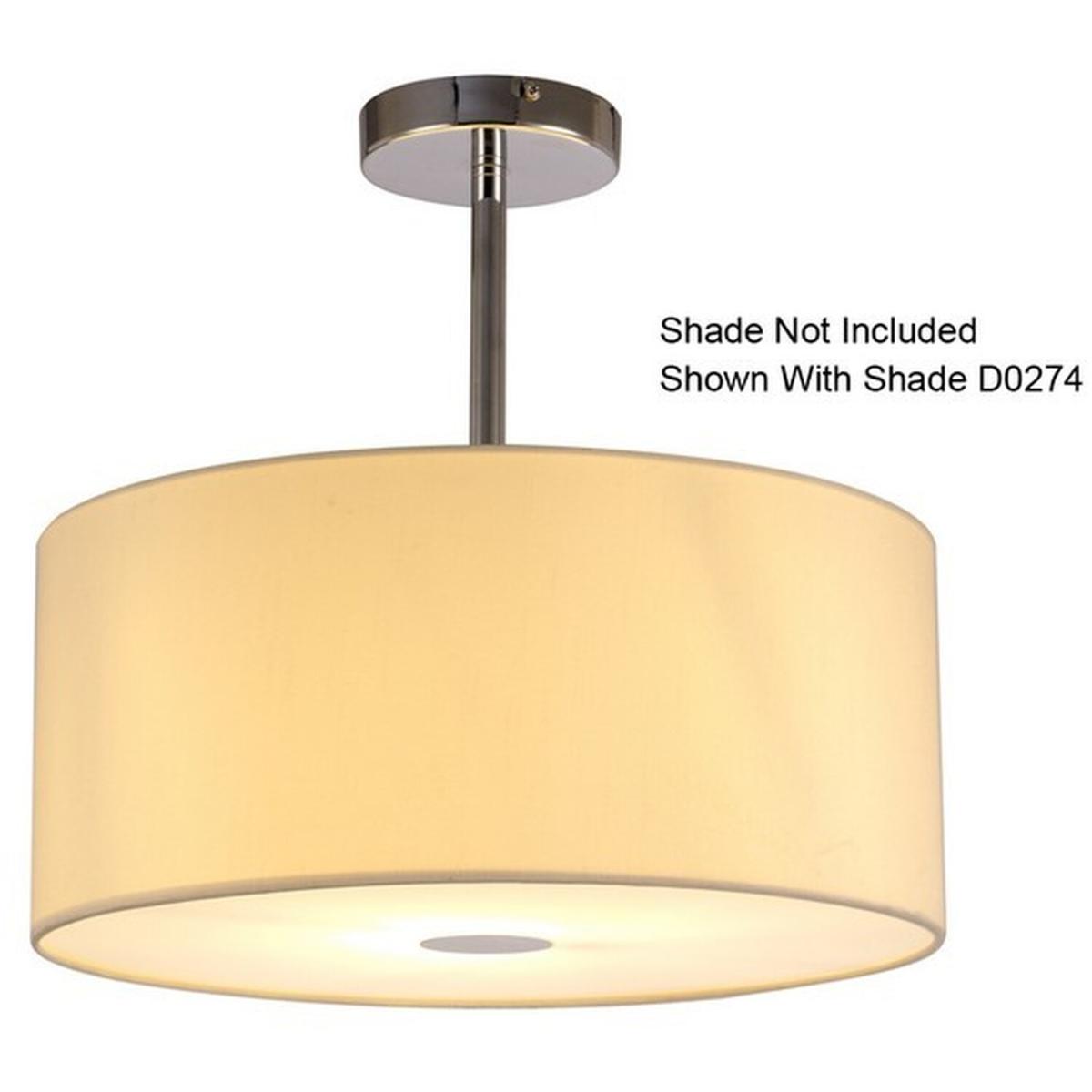 Baymont Polished Chrome E27 Semi Flush Ceiling Fixture - Polished Chrome – image 4