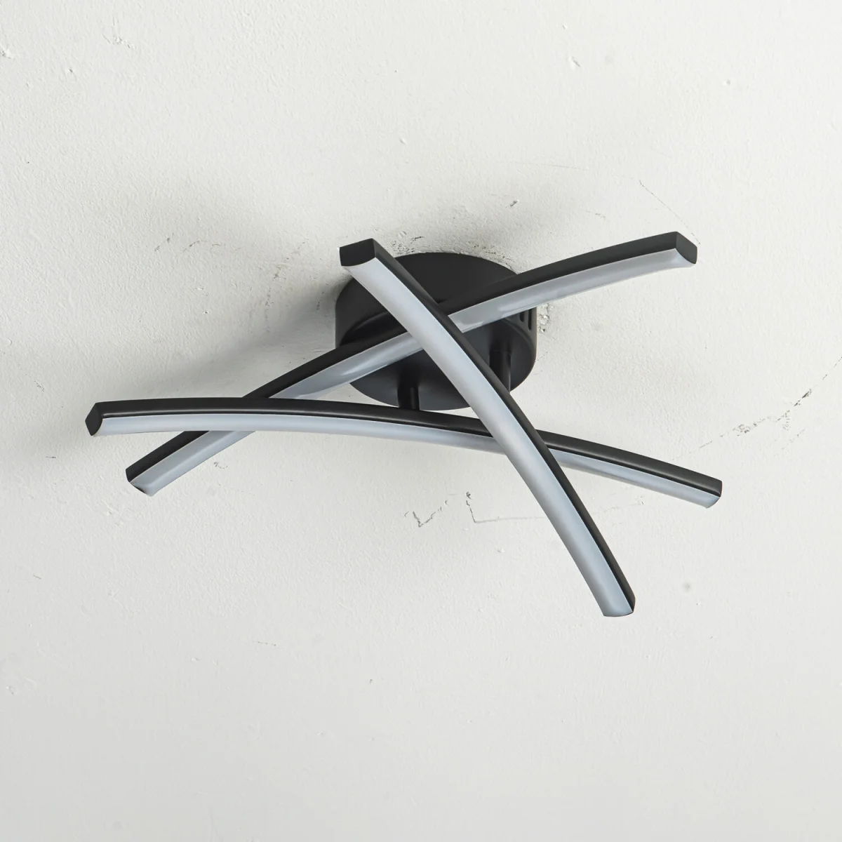 Yardley Flush Ceiling Light - Matt Black And Opal Pc – image 4