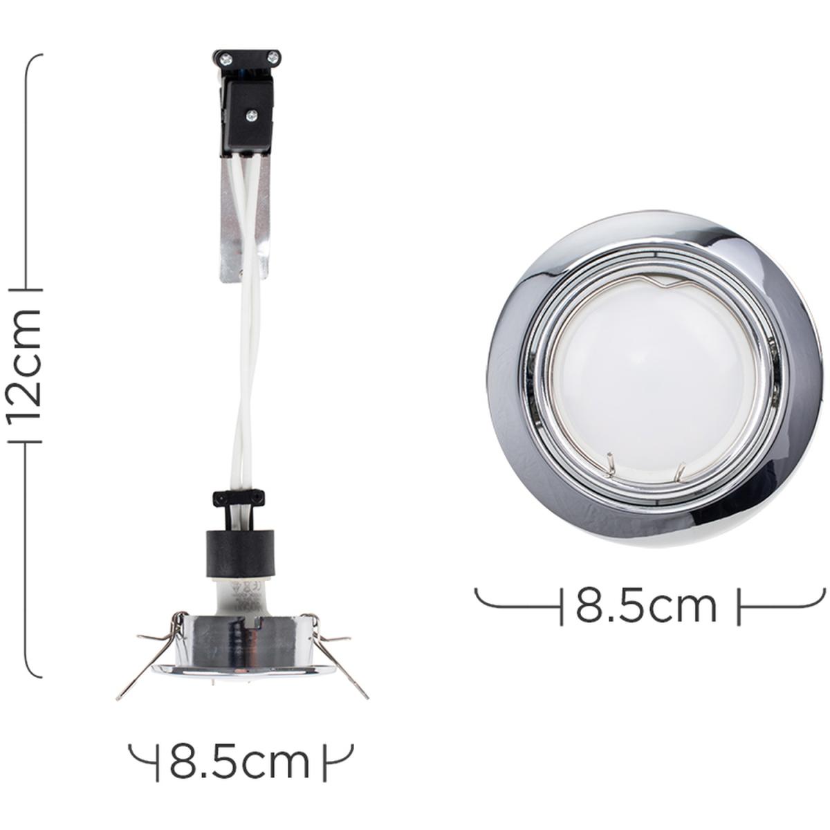 Downlight Tiltable 6 Pack Silver Ceiling Downlight - Silver – image 3