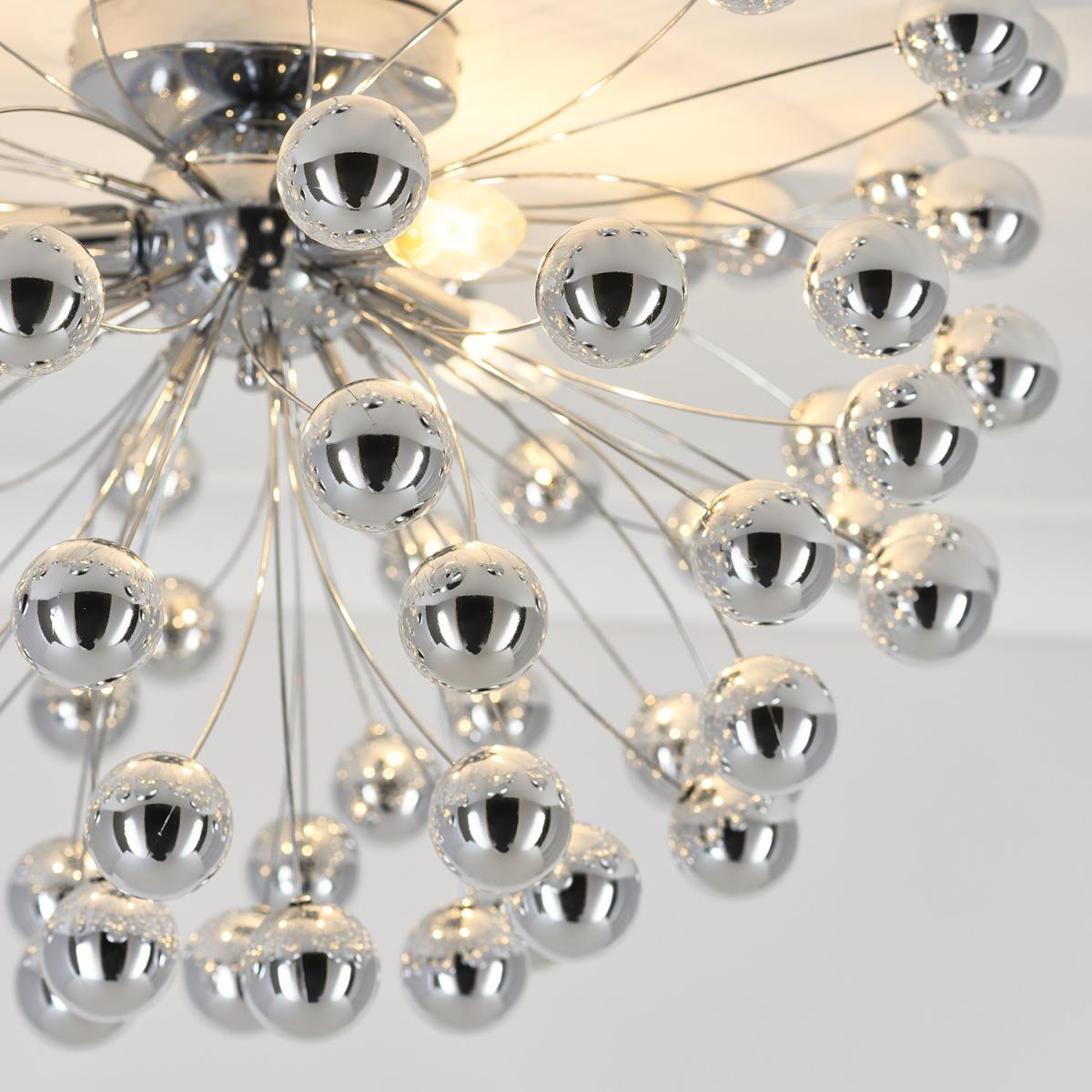 3 Light Chrome Spheres Ceiling Fitting – image 5