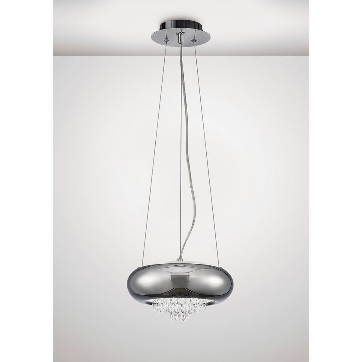 Phyllis Small Ceiling Pendant 2 Light G9 Polished Chrome, Crystal - Polished Chrome – image 2