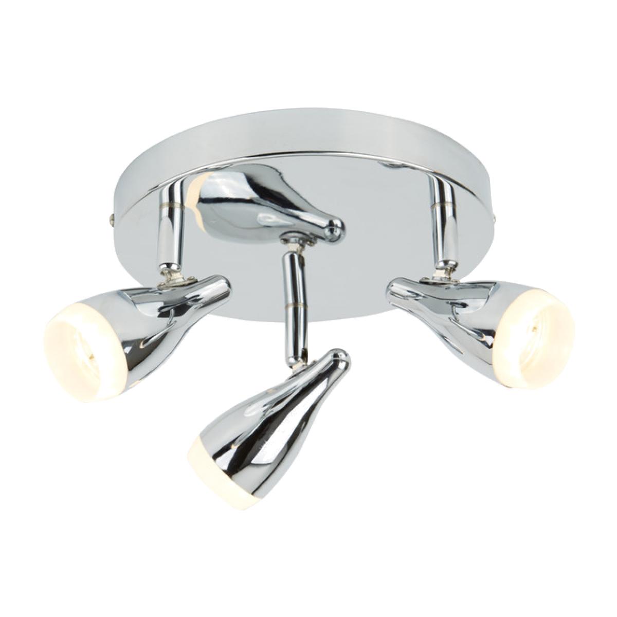 3 Light LED Funnel Head Spotlight - Silver