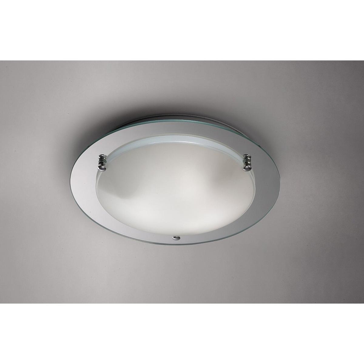 Brooklyn Flush Ceiling, 450mm Round, 3 Light E27 Polished Chrome - Polished Chrome – image 2