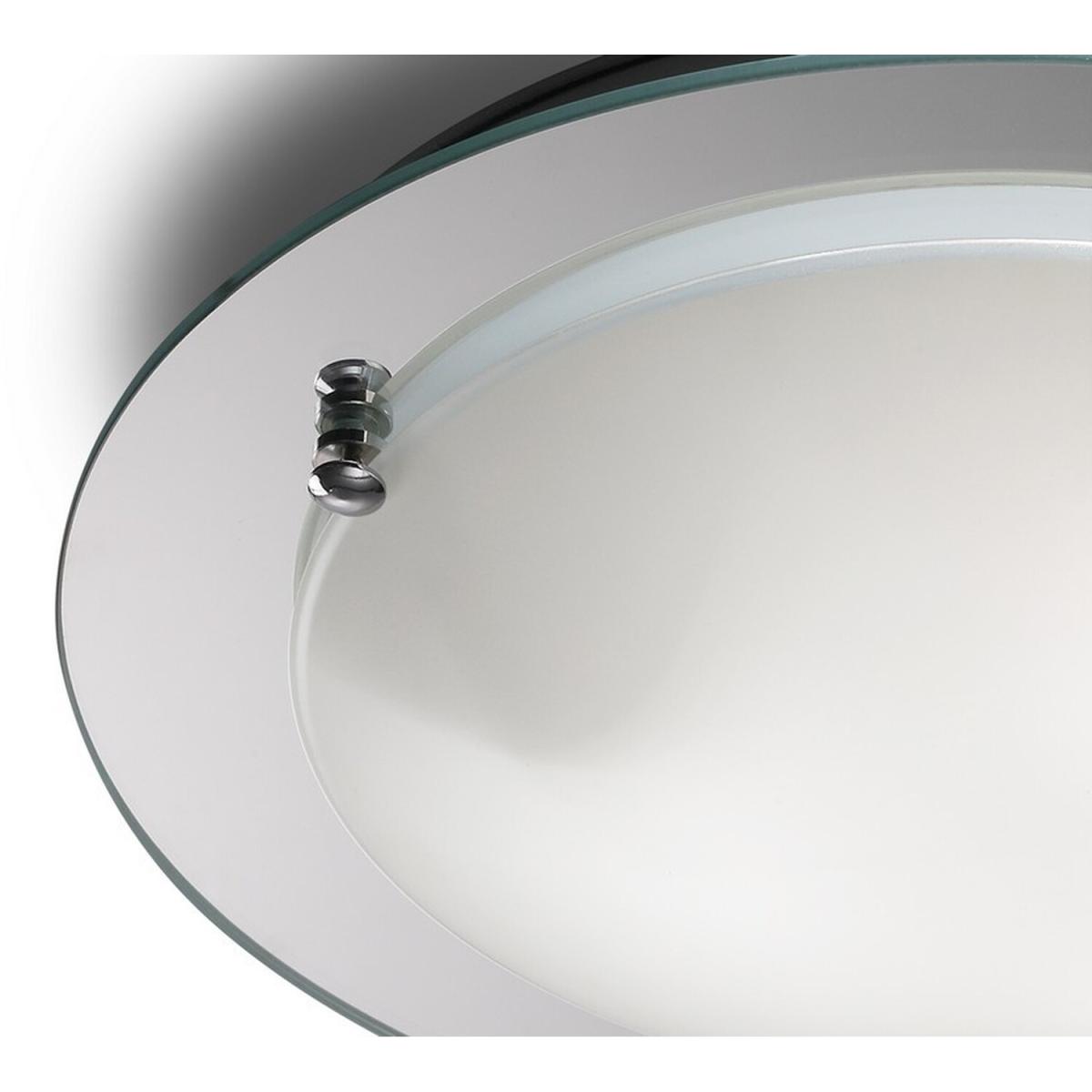 Brooklyn Flush Ceiling, 450mm Round, 3 Light E27 Polished Chrome - Polished Chrome – image 3