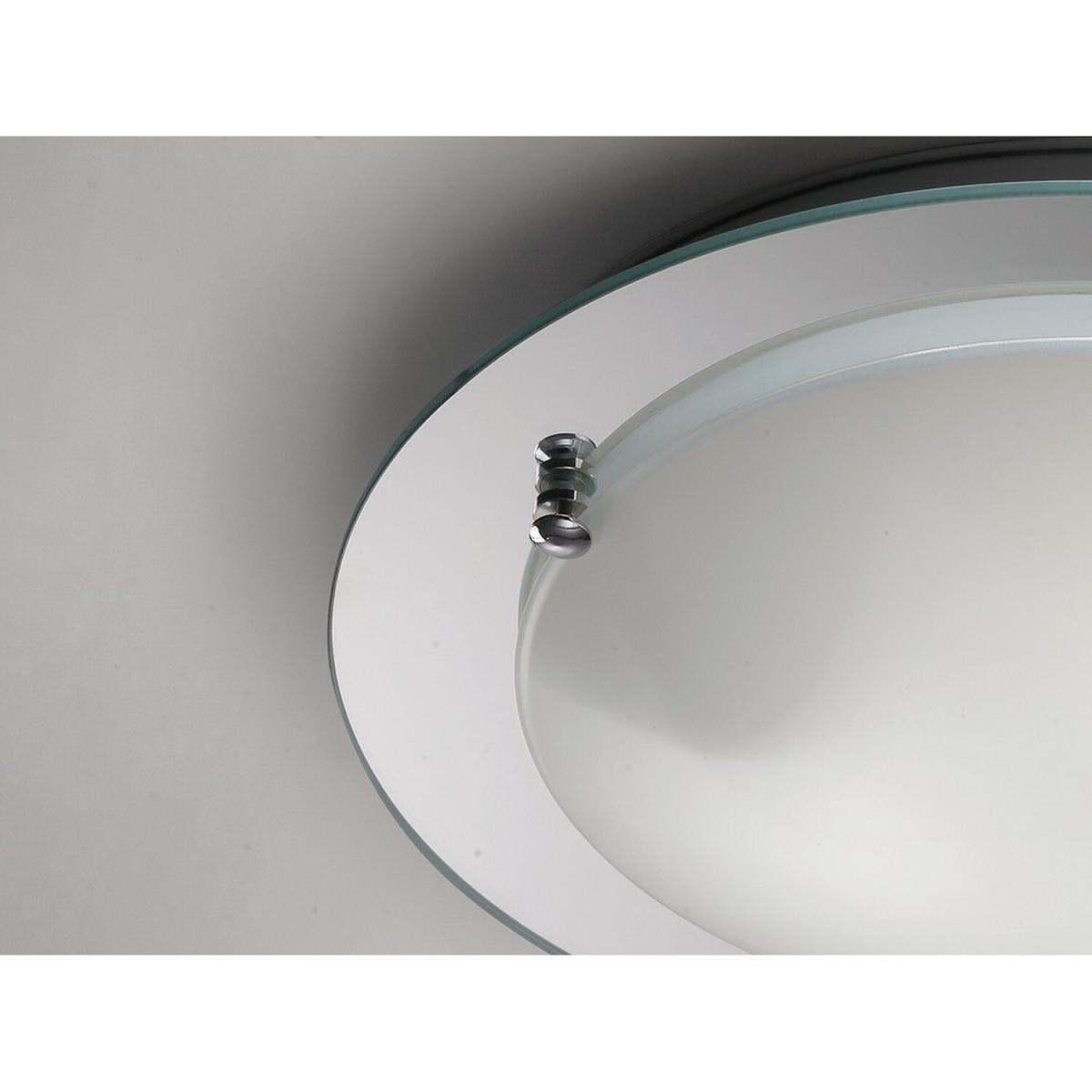 Brooklyn Flush Ceiling, 450mm Round, 3 Light E27 Polished Chrome - Polished Chrome – image 4