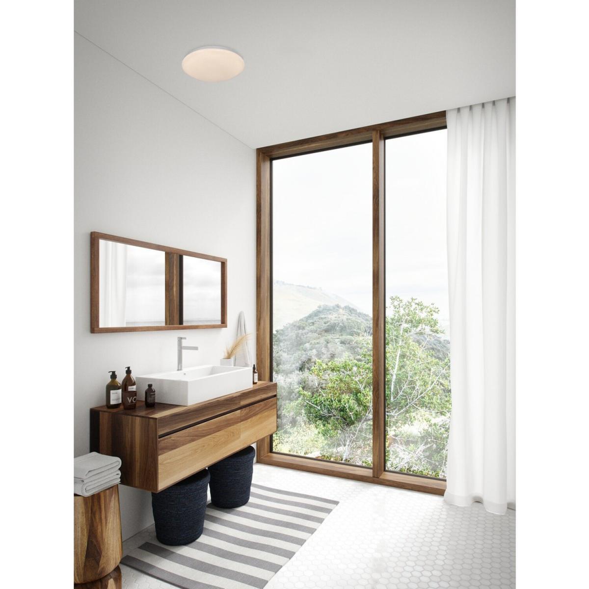 Montone 30cm LED Flush Ceiling Light White, 2700K - White – image 4