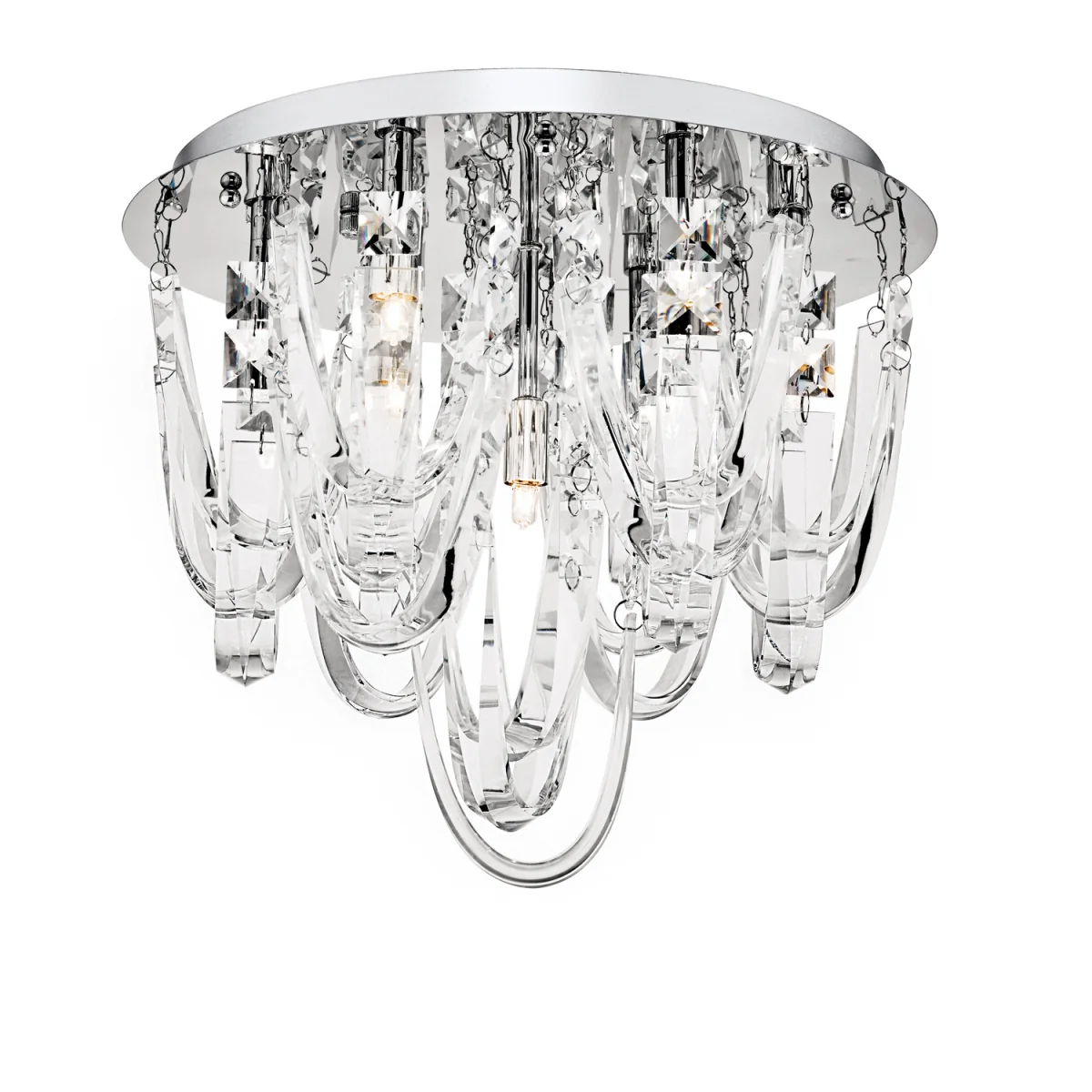Roxanne 7 Light Flush Polished Chrome Crystal – image 2