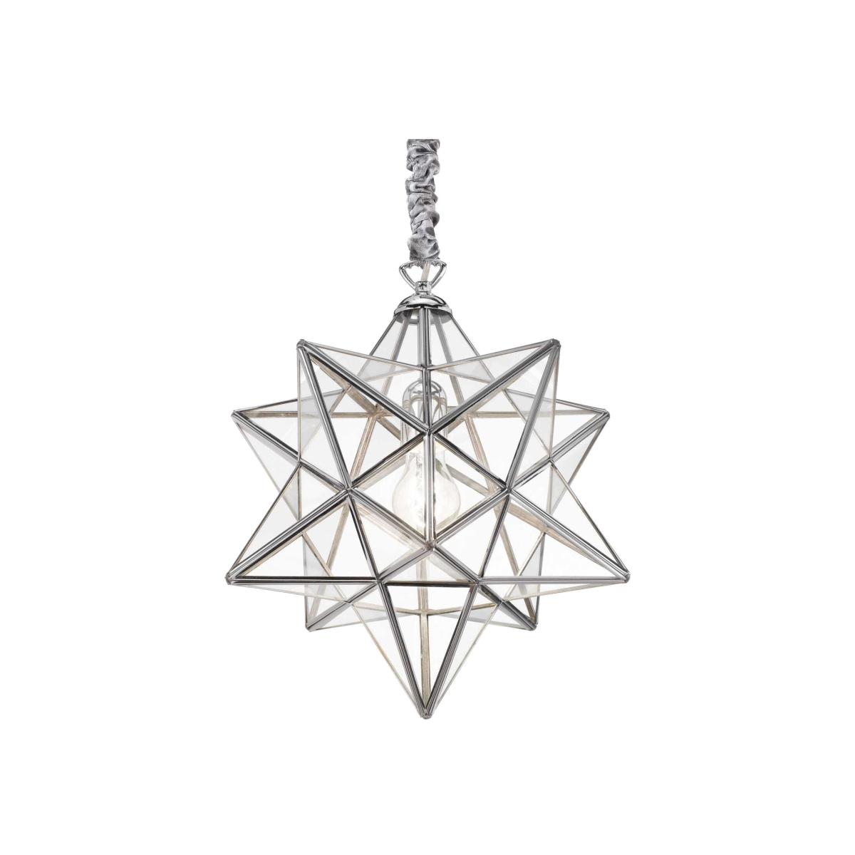 Stella 1 Light Ceiling Star Pendant - Chrome