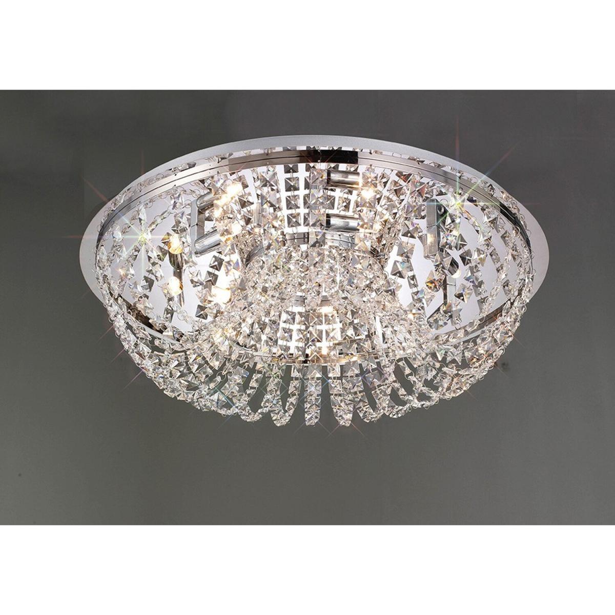 Cosmos Flush Ceiling 7 Light Polished Chrome, Crystal - Polished Chrome – image 2