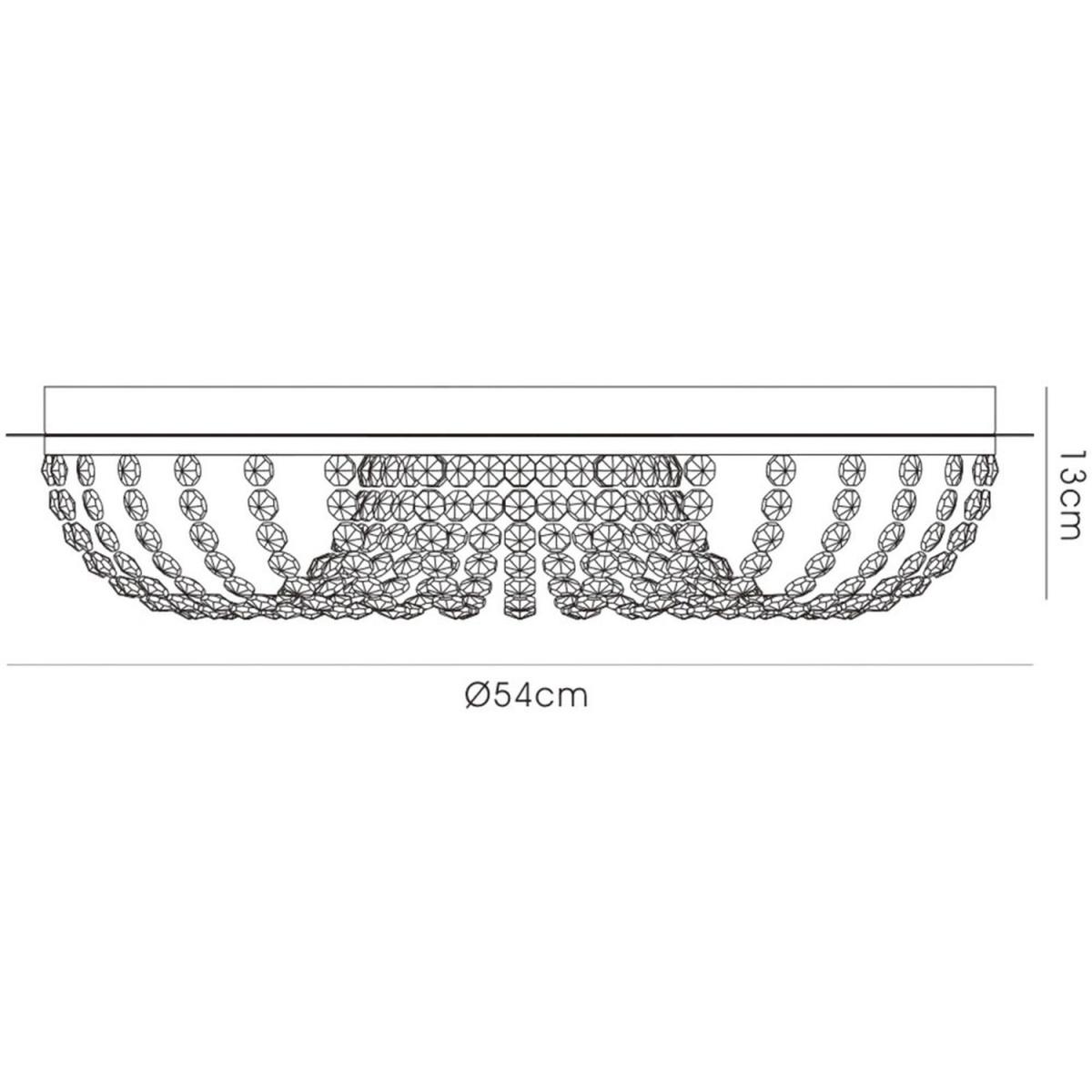 Cosmos Flush Ceiling 7 Light Polished Chrome, Crystal - Polished Chrome – image 3