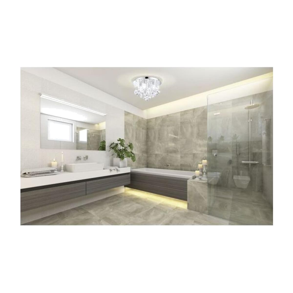 Almonte Crystal Flush Ceiling Light - Grey