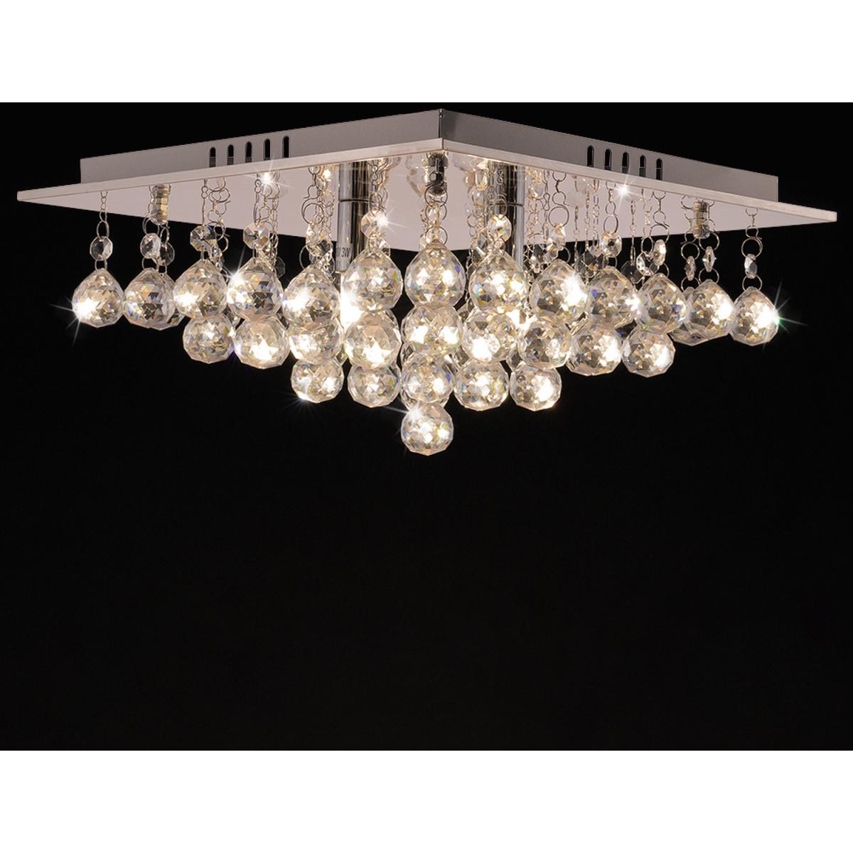 Crystal Semi Flush Light - Silver – image 3