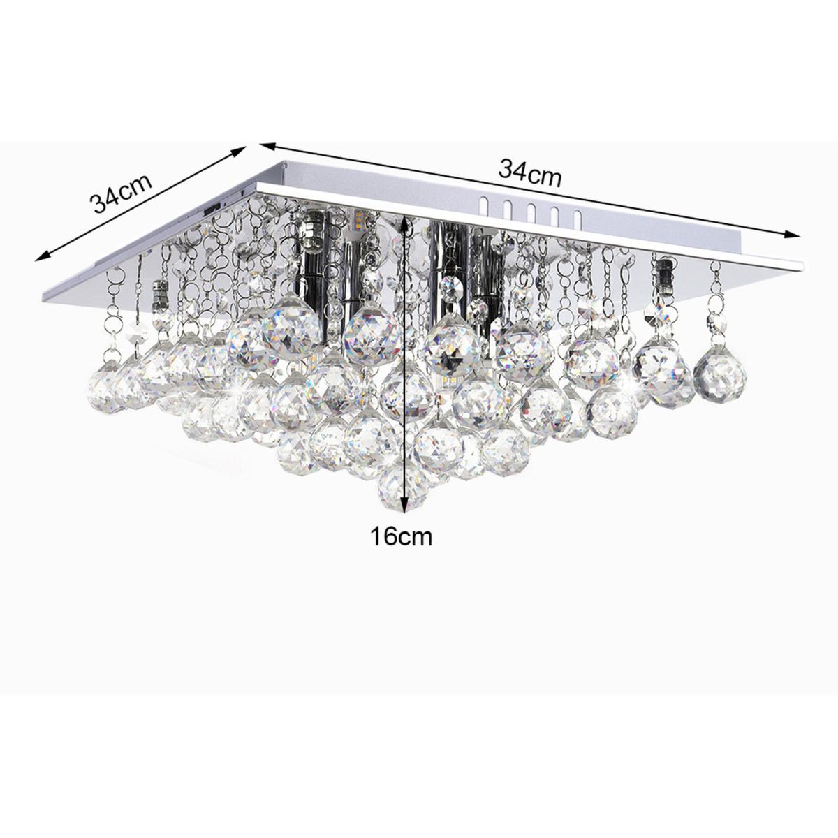 Crystal Semi Flush Light - Silver – image 4