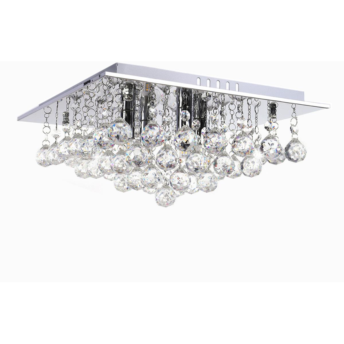 Crystal Semi Flush Light - Silver – image 5