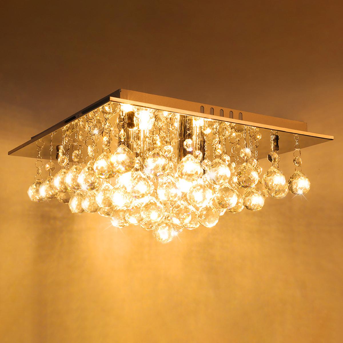 Crystal Semi Flush Light - Silver – image 6