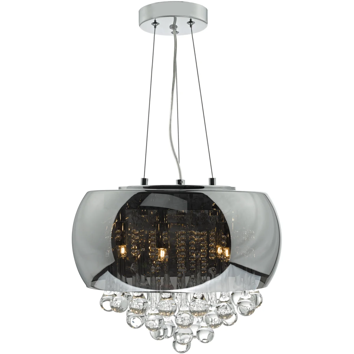 Giselle 5 Light Pendant Smoked Clear Glass – image 2