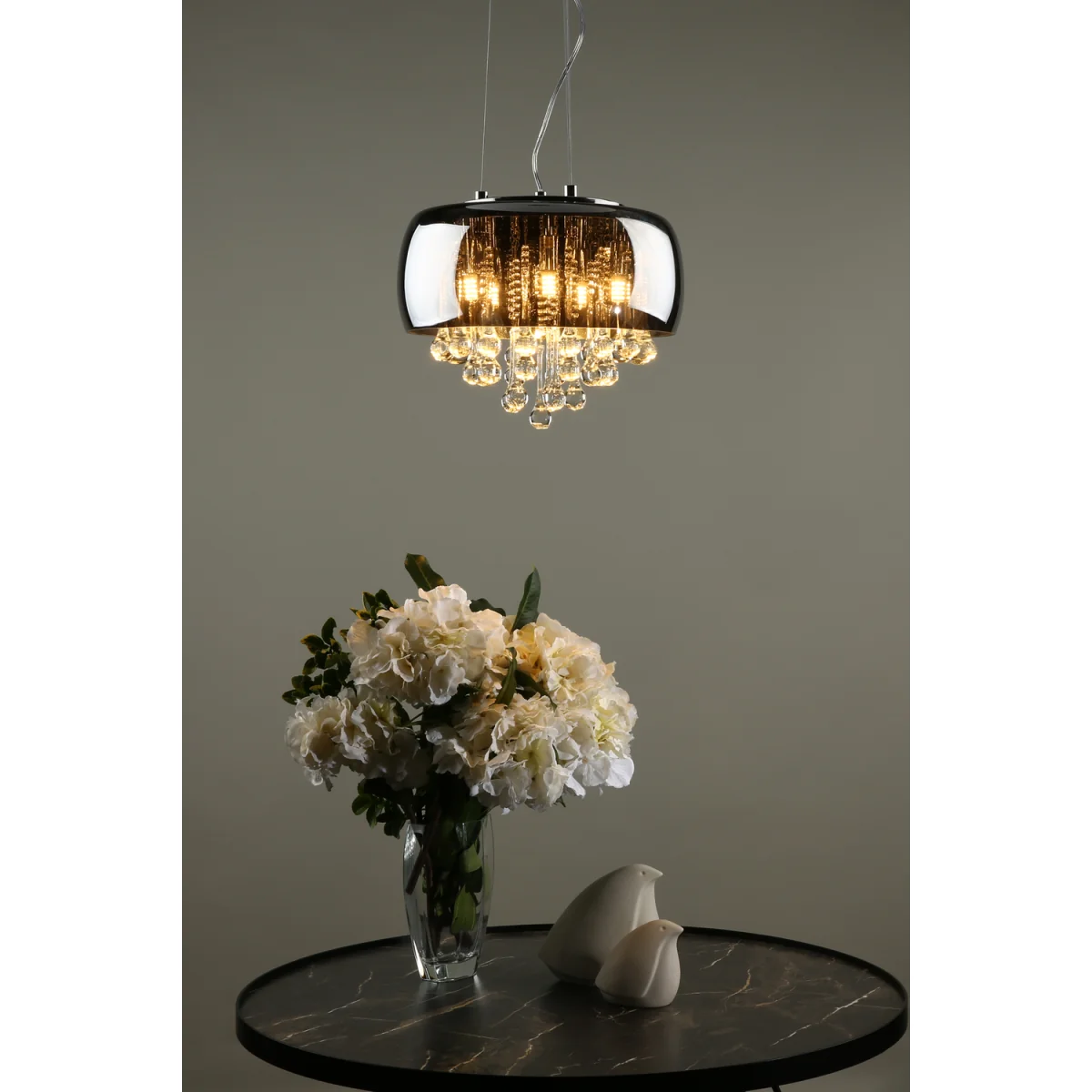 Giselle 5 Light Pendant Smoked Clear Glass – image 3