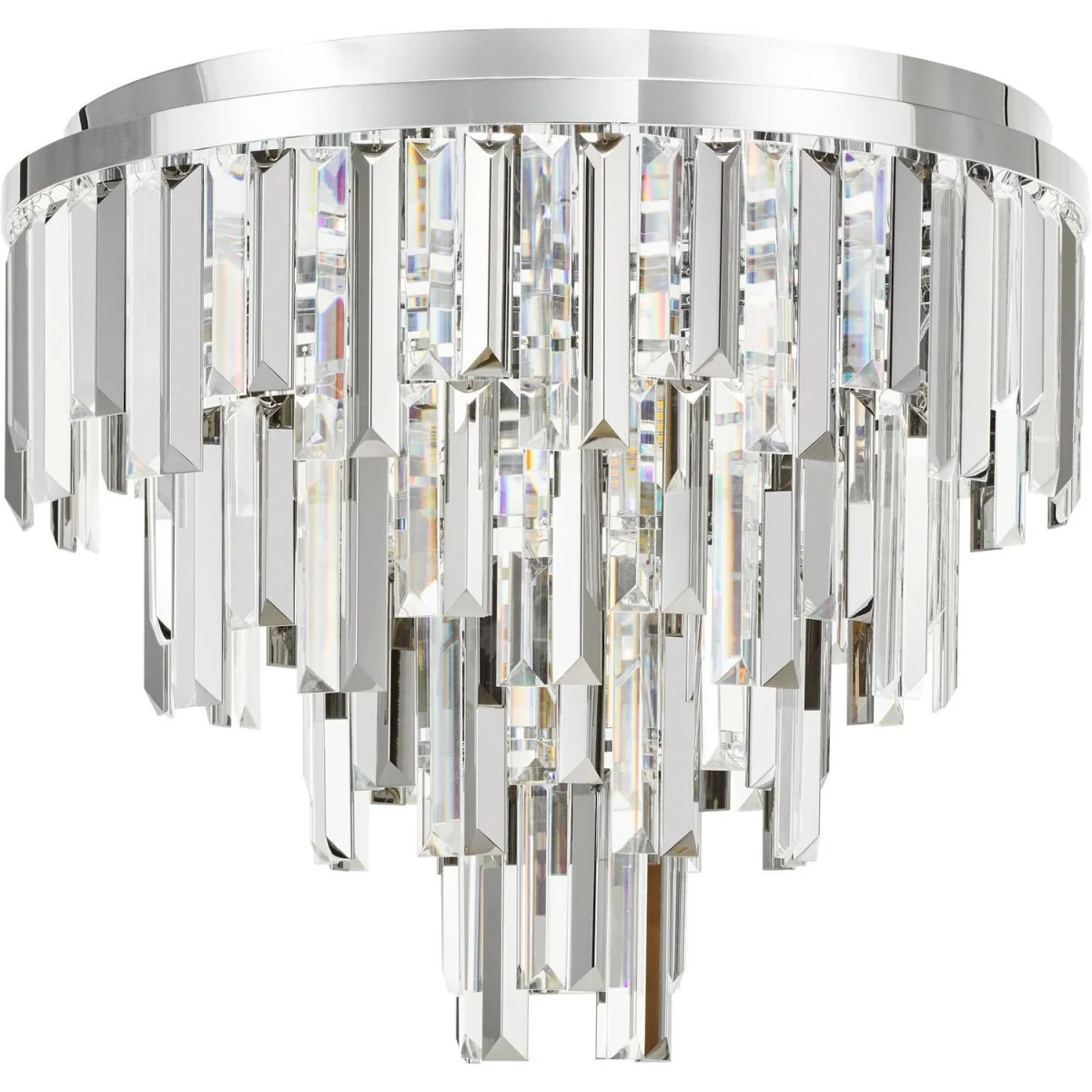 Fuentes 5 Light Flush Polished Chrome and Crystal - Silver – image 3