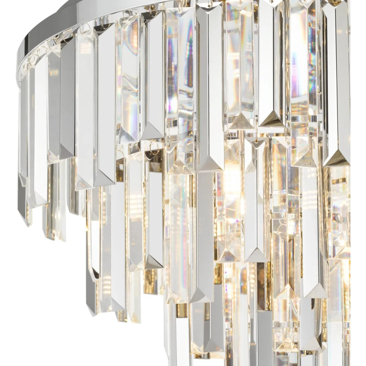 Fuentes 5 Light Flush Polished Chrome and Crystal - Silver – image 4