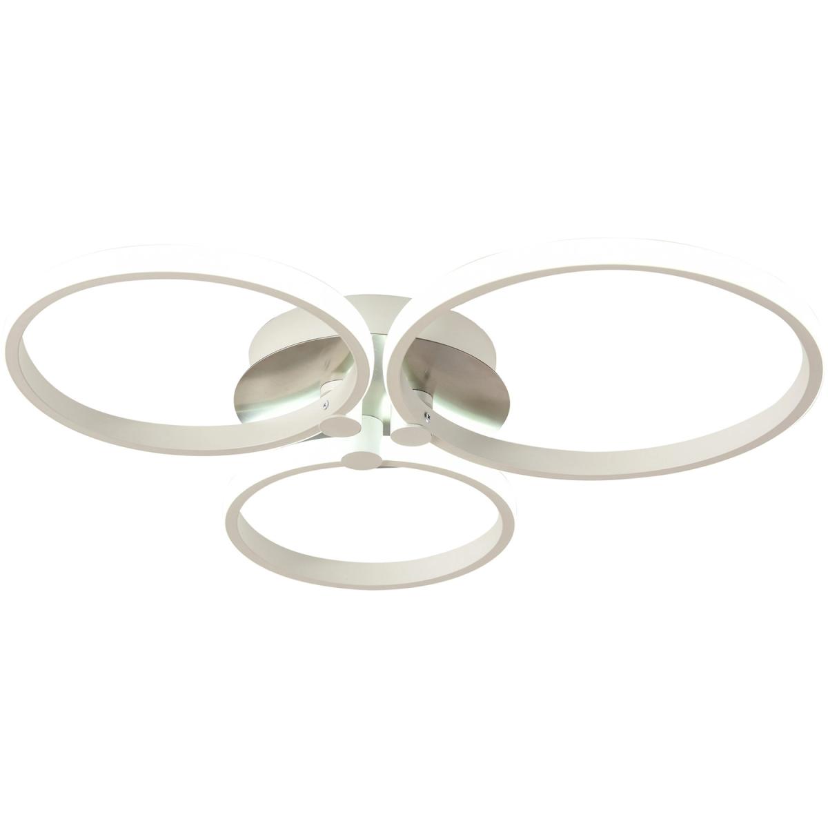 Three Circle LED Ceiling Modern Light with Metal Base - Silver, White – image 11