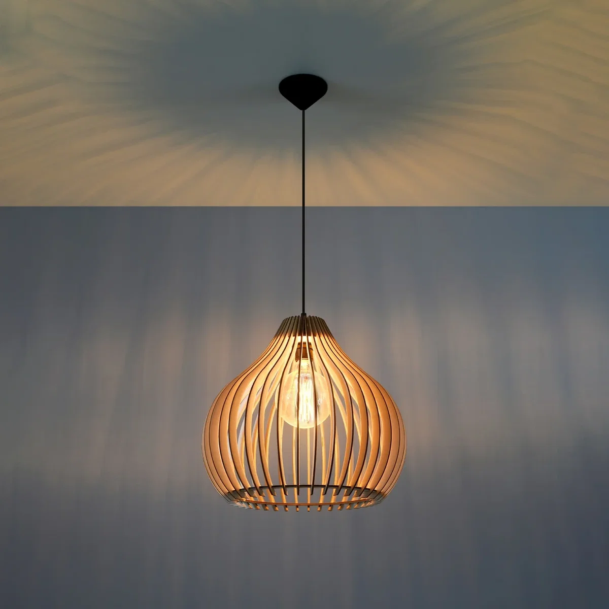 Pendant lamp APRILLA wood - natural wood – image 3