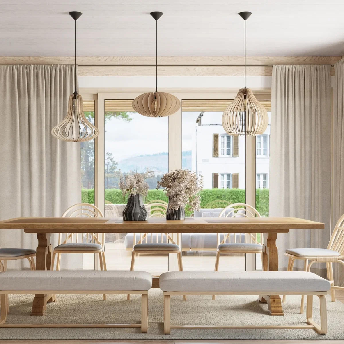 Pendant lamp APRILLA wood - natural wood – image 4