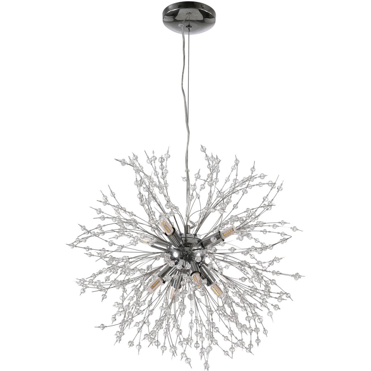 8-Light Dandelion Crystal Pendant - Gold – image 3