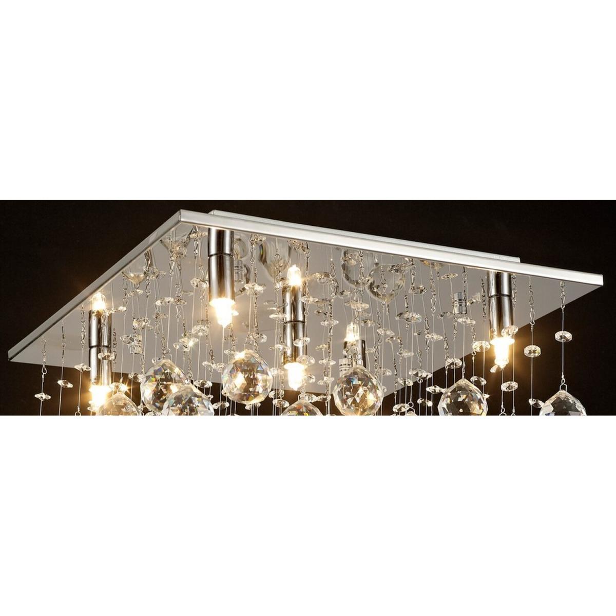 Colorado Semi Flush Ceiling Square 5 Light Polished Chrome, Crystal - Polished Chrome – image 3