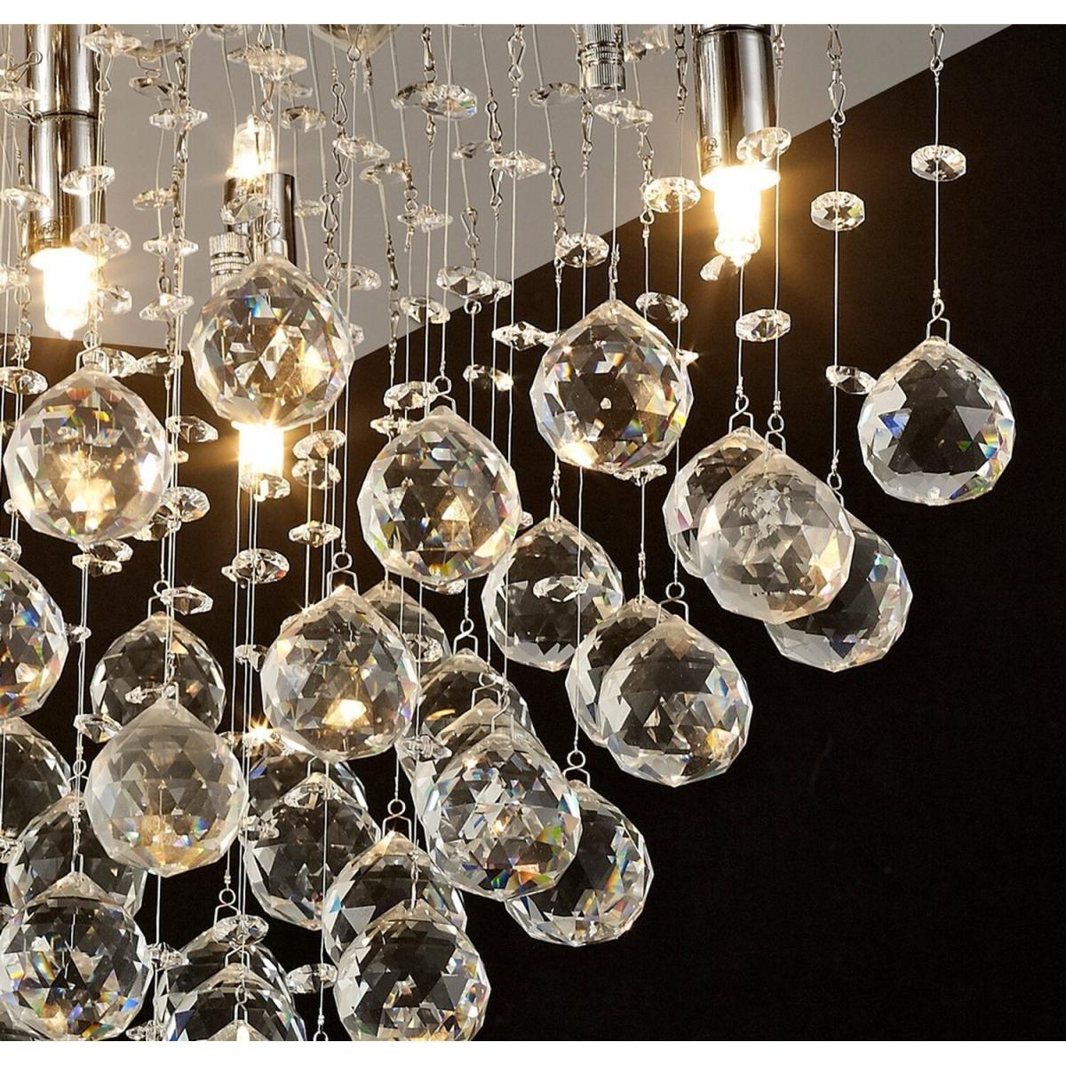 Colorado Semi Flush Ceiling Square 5 Light Polished Chrome, Crystal - Polished Chrome – image 4