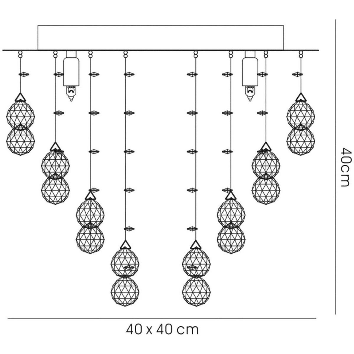 Colorado Semi Flush Ceiling Square 5 Light Polished Chrome, Crystal - Polished Chrome – image 5
