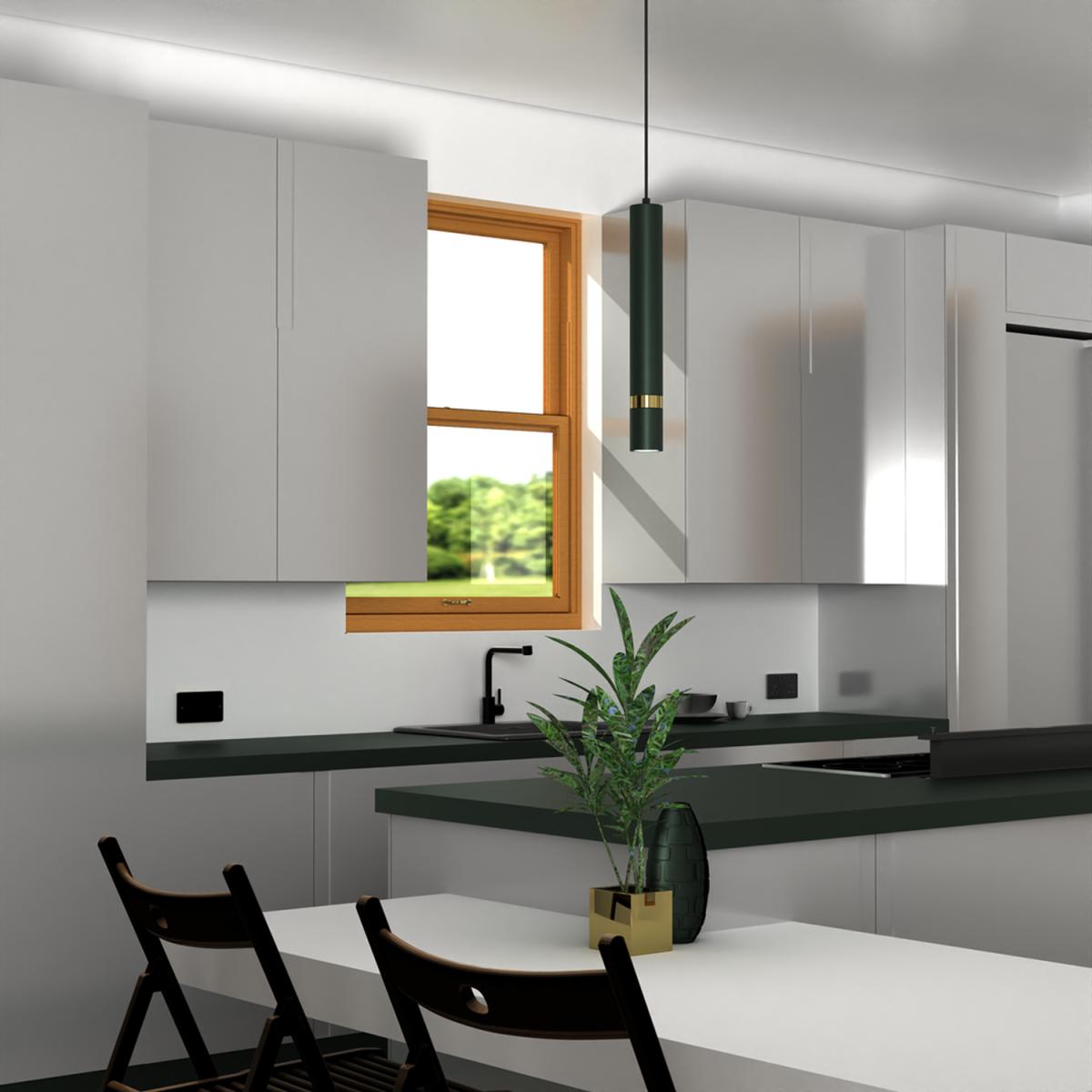 Milagro Pendant Lamp Joker Green 1xE27 - Green/Gold – image 1