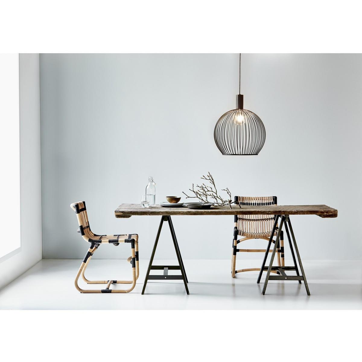 Aver 50cm Wire Frame Pendant Ceiling Light Black, E27 - Black – image 2