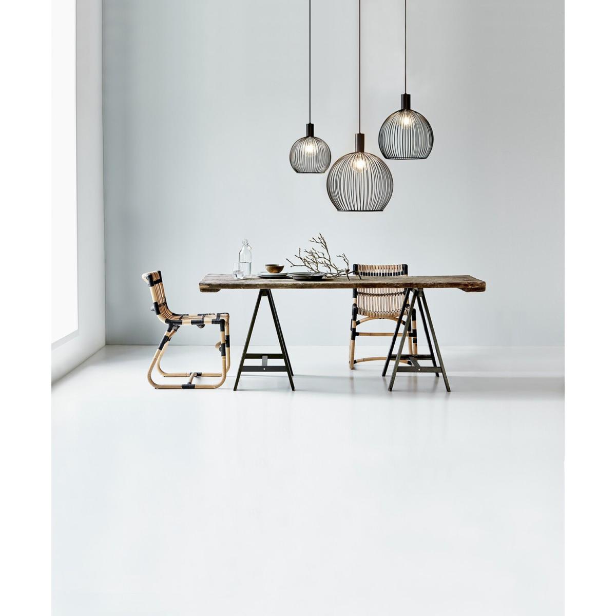Aver 50cm Wire Frame Pendant Ceiling Light Black, E27 - Black – image 4