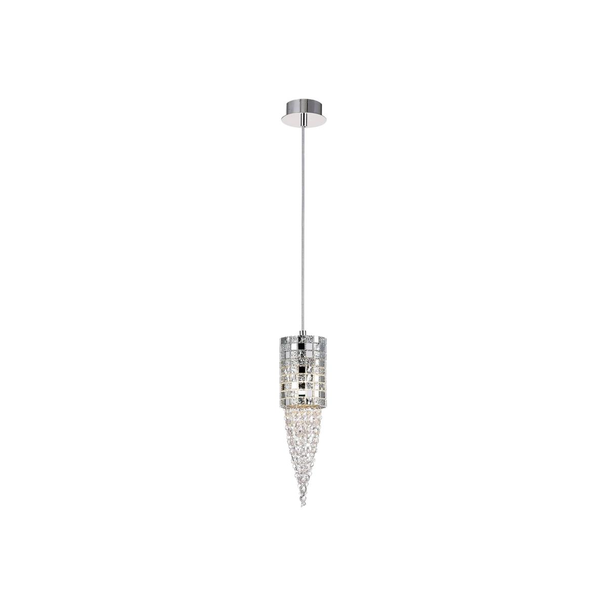 Camden Ceiling Pendant 1 Light G9 Polished Chrome, Mosaic Glass, Crystal - Polished Chrome – image 1