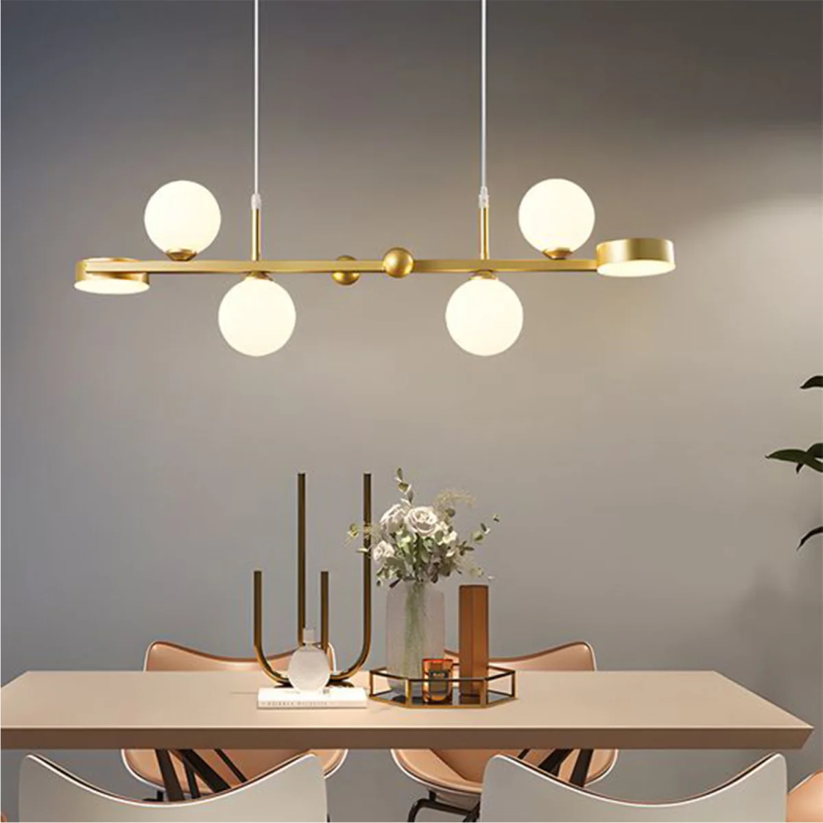 Pendant Light Gold 6 Lights - Gold – image 2
