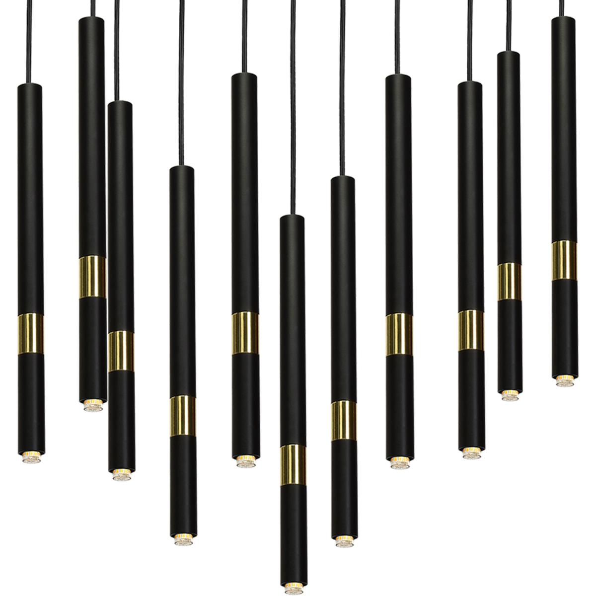 Milagro Pendant Lamp Monza Black Gold 11XG9 8W - Black / Gold – image 3