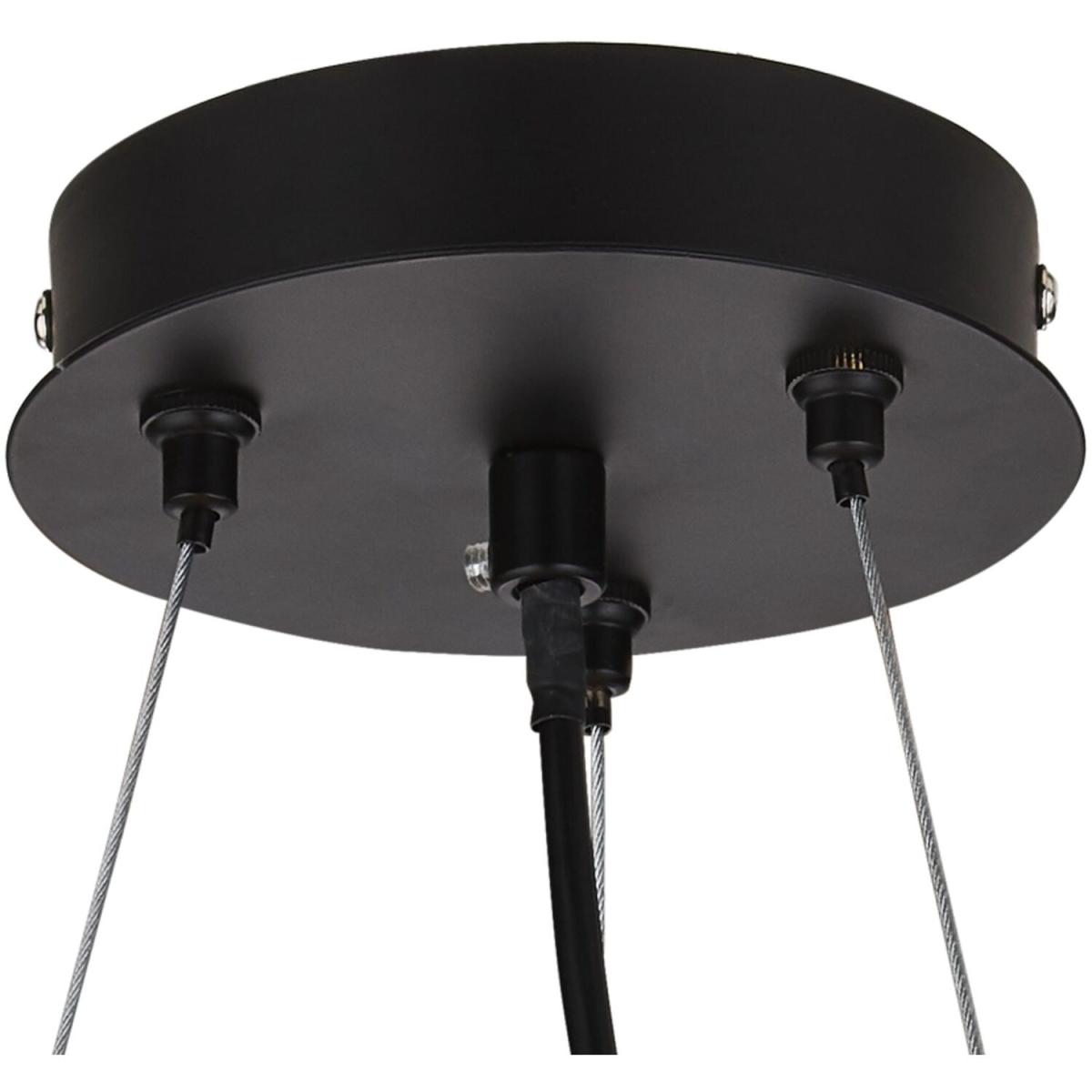 Alexant Matt Black and Gold 3Lt Pendant - Black – image 2