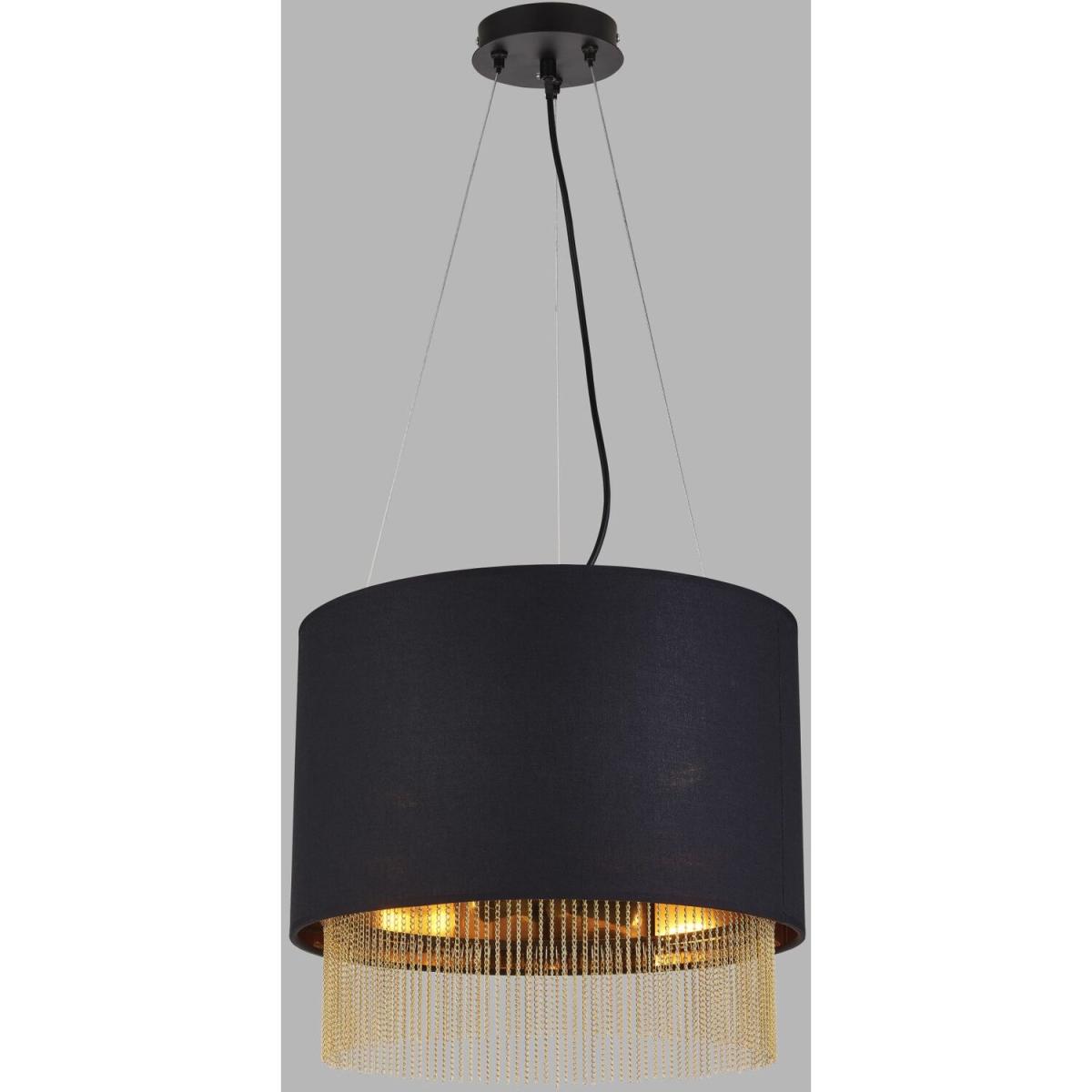 Alexant Matt Black and Gold 3Lt Pendant - Black – image 3