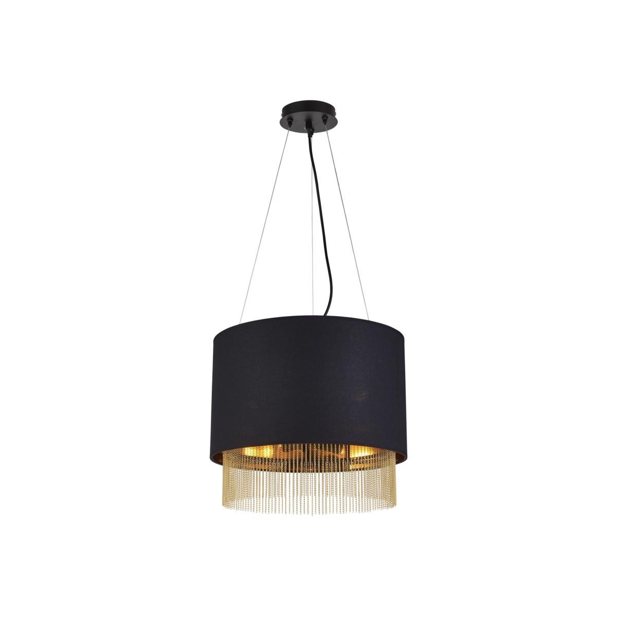 Alexant Matt Black and Gold 3Lt Pendant - Black – image 1