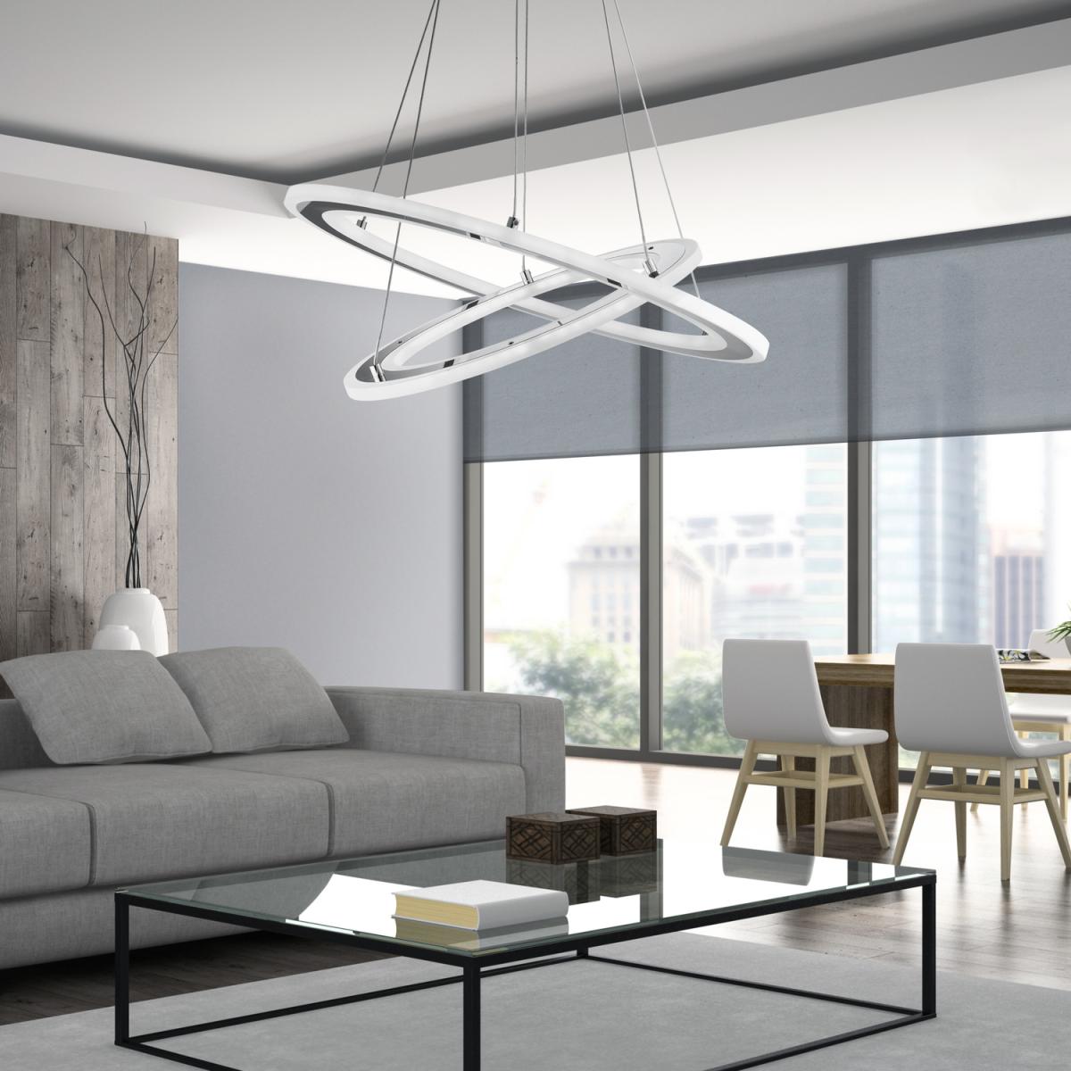 Bridgetown Chrome 2Lt LED Pendant - Chrome – image 2