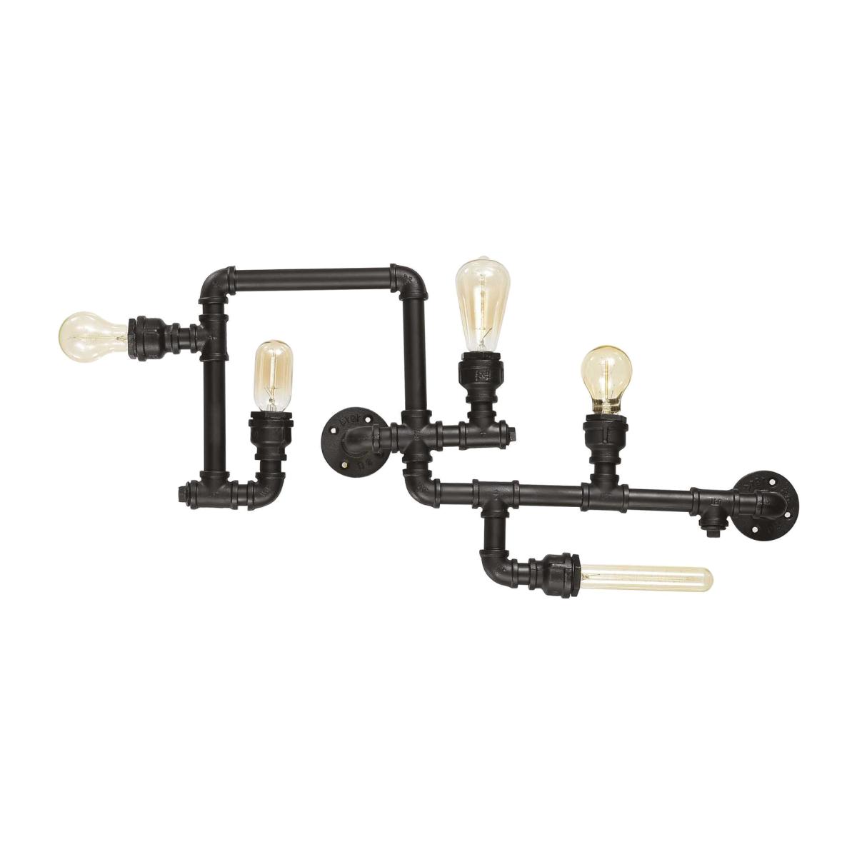 Plumber 5 Light Indoor Wall Ceiling Light - Matt Black