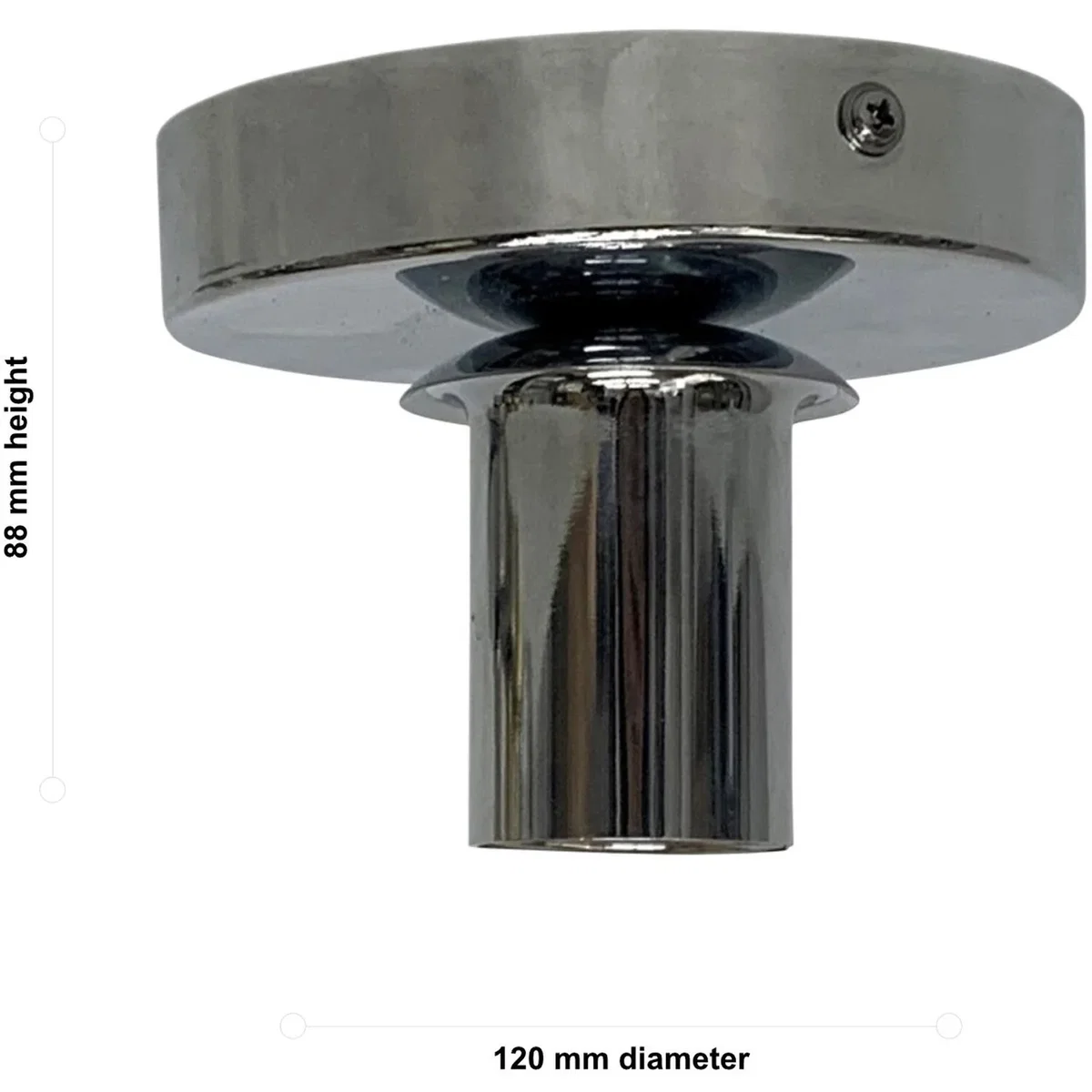 Cynthia Chrome Ceiling Flush Mount Ceiling Light For Easy Fit Shades - Chrome – image 2
