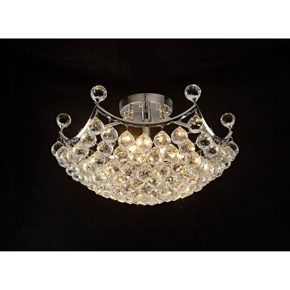 Cesto Flush Ceiling 6 Light Polished Chrome, Crystal - Polished Chrome – image 2
