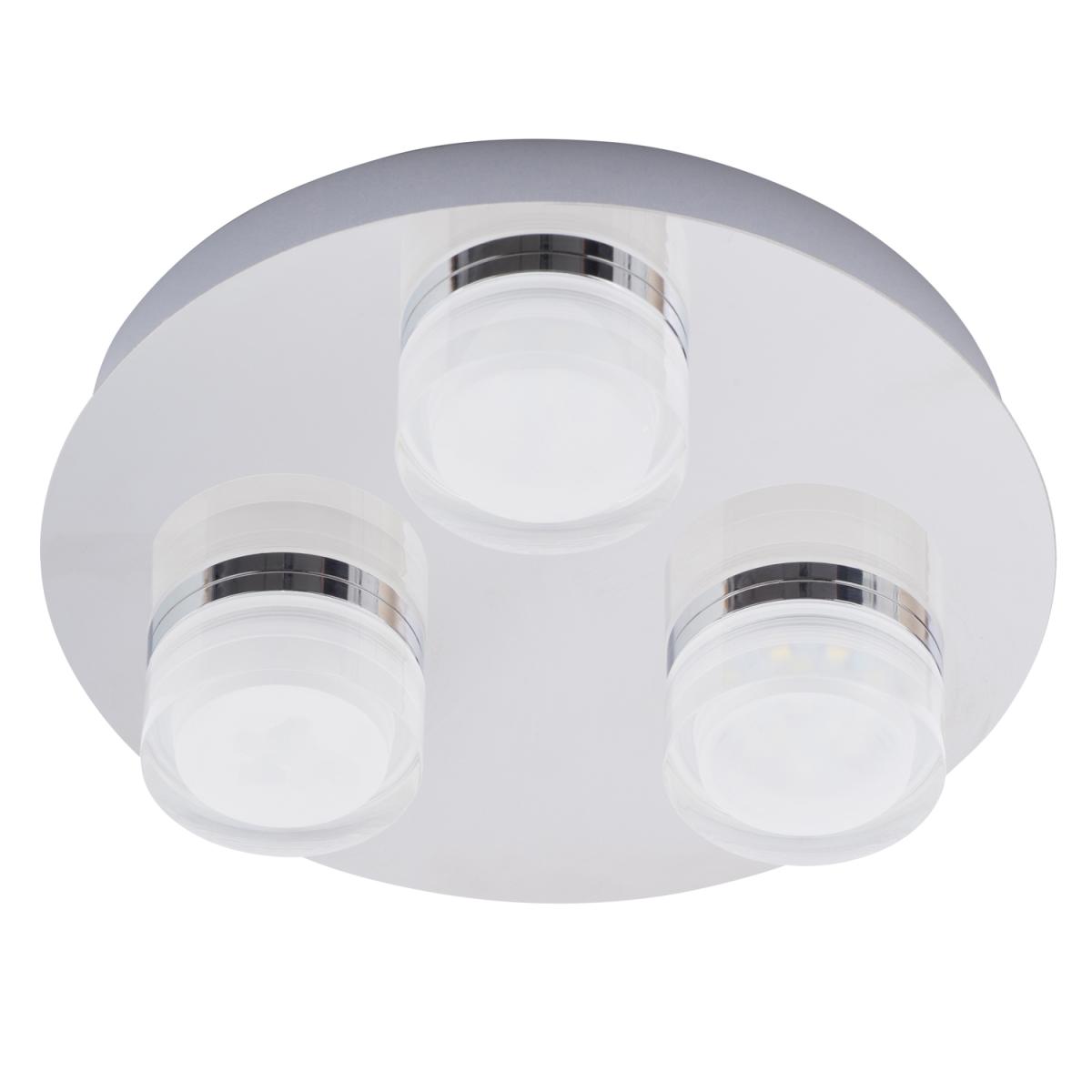 Bolton 3 Light Bathroom Spotlight Plate - Chrome – image 2