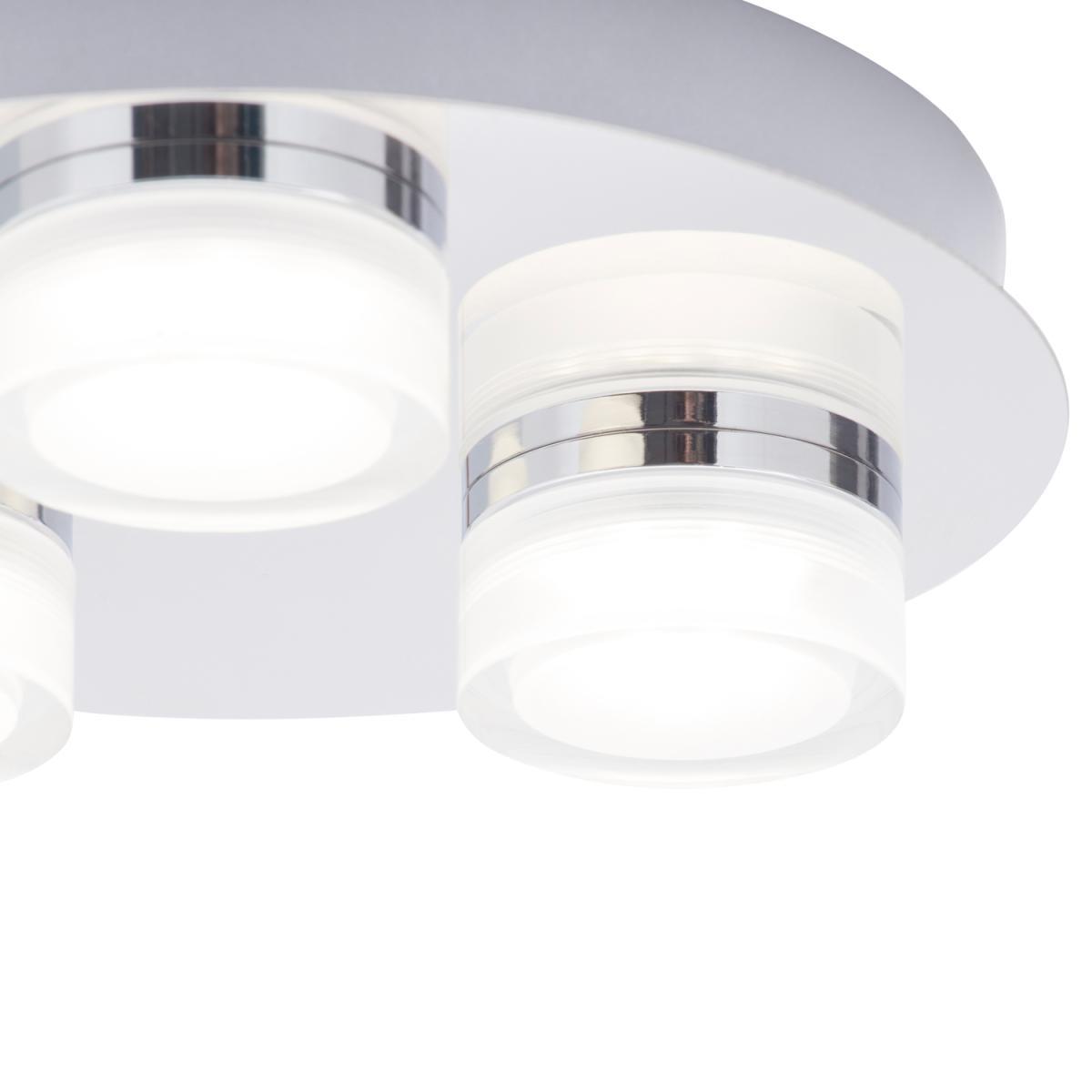 Bolton 3 Light Bathroom Spotlight Plate - Chrome – image 3