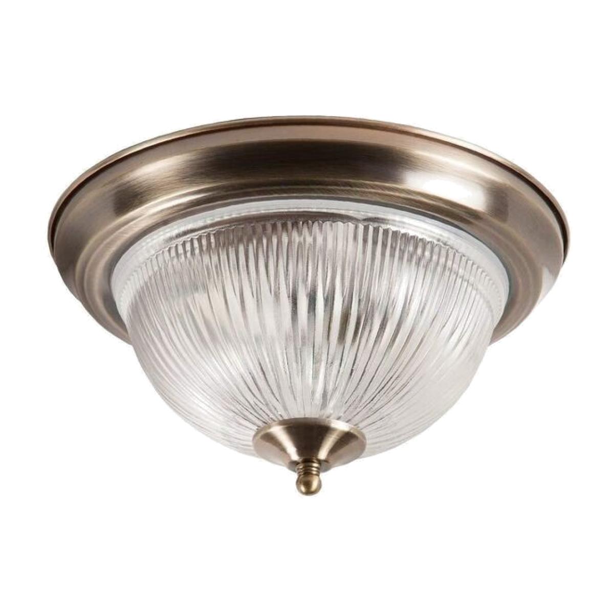 Two light Antique Brass Flush Bathroom Light - Antique Brass